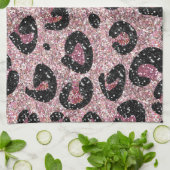 RAB Rockabilly Pink Leopard Print Ribbon Bows Handtuch (Gefaltet)