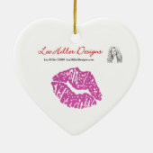 RAB Rockabilly Pink Leopard Print Ribbon Bows Keramik Ornament (Hinten)