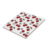 RAB Rockabilly Red Cherries on White Tile Fliese (Seite)