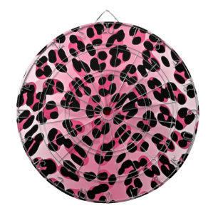 RAB Rockabilly Rosa Gepardtdruck Dartscheibe