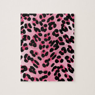 RAB Rockabilly Rosa Gepardtdruck Puzzle