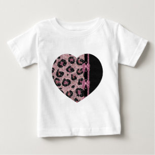 RAB Rockabilly Rosa Leopardenprint-Bandbögen Baby T-shirt