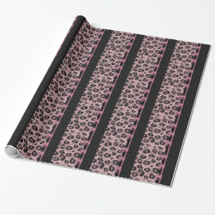 RAB Rockabilly Rosa Leopardenprint-Bandbögen Geschenkpapier