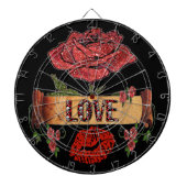 RAB Rockabilly-Rose, Liebe & Lipstick Dartscheibe (vorne)