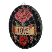 RAB Rockabilly-Rose, Liebe & Lipstick Dartscheibe (Vorderseite rechts)