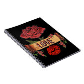 RAB Rockabilly-Rose, Liebe & Lipstick Notizblock (Rechte Seite)