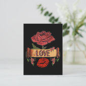 RAB Rockabilly-Rose, Liebe & Lipstick Postkarte (Stehend Vorderseite)