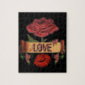 RAB Rockabilly-Rose, Liebe & Lipstick Puzzle (Vertikal)