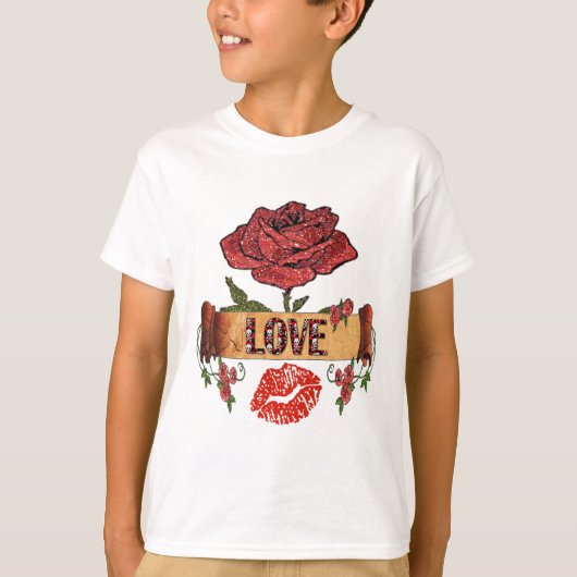 RAB Rockabilly-Rose, Liebe & Lipstick T-Shirt (Vorderseite)