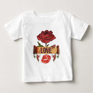RAB Rockabilly Rosen, Liebe & Lippenstift Baby T-shirt