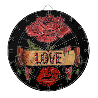 RAB Rockabilly Rosen, Liebe & Lippenstift Dartscheibe