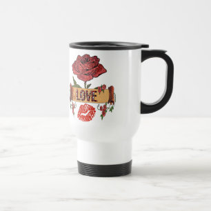 RAB Rockabilly Rosen, Liebe & Lippenstift Reisebecher