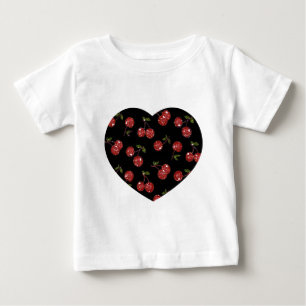 RAB Rockabilly Sehr Kirschen Kirschen Auf Schwarz Baby T-shirt