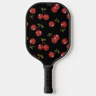 RAB Rockabilly Sehr Kirschen Kirschen Auf Schwarz Pickleball Schläger