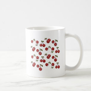 RAB Rockabilly Sehr Kirschen Kirschen Auf Weiß Kaffeetasse