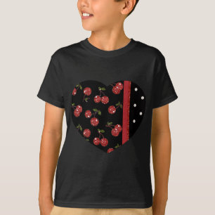 RAB Rockabilly Sehr Kirschen Schwarz T-Shirt