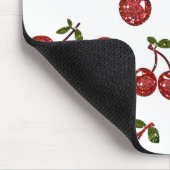 RAB Rockabilly sehr Kirschkerzen auf Weiß Mousepad (Ecke)