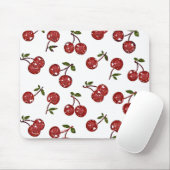 RAB Rockabilly sehr Kirschkerzen auf Weiß Mousepad (Mit Mouse)