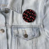 RAB Rockabilly sehr Kirschkirschen auf schwarz Button (Beispiel)