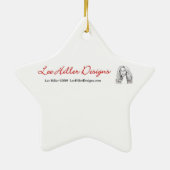 RAB Rockabilly, sehr Kirschkirschen auf Weiß Keramik Ornament (Hinten)