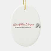 RAB Rockabilly, sehr Kirschkirschen auf Weiß Keramik Ornament (Hinten)