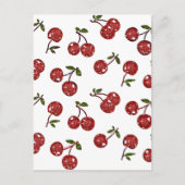 RAB Rockabilly, sehr Kirschkirschen auf Weiß Postkarte (Vorderseite)