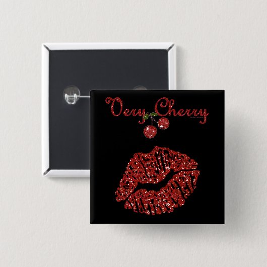 RAB Rockabilly sehr Kirschkuss Button (Vorne & Hinten)
