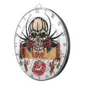 RAB Rockabilly Skull Rose Liebe Lipstick Dartscheibe (Vorderseite rechts)