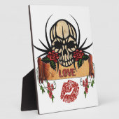RAB Rockabilly Skull Rose Liebe Lipstick Fotoplatte (Seite)