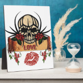 RAB Rockabilly Skull Rose Liebe Lipstick Fotoplatte (Seite)