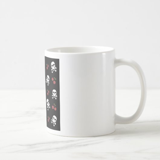 RAB Rockabilly Skulls and Cherries on Black Kaffeetasse (Rechts)