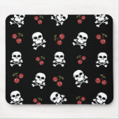 RAB Rockabilly Skulls and Cherries on Black Mousepad (Vorne)