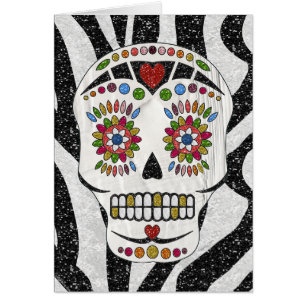 RAB Rockabilly Sugar Skull auf Zebra Print