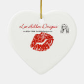 RAB Rockabilly Sugar Skull auf Zebra Print Keramik Ornament (Hinten)