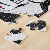 RAB Rockabilly Sugar Skull auf Zebra Print Puzzle (Seite)