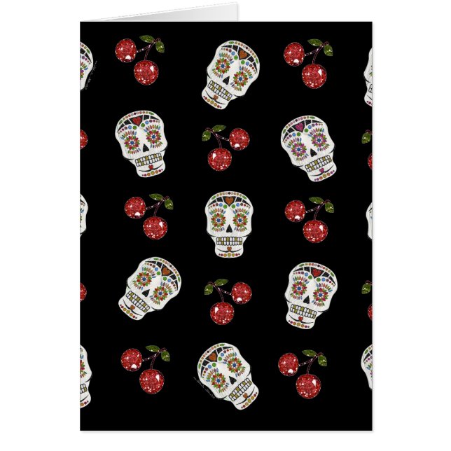 RAB Rockabilly Sugar Skulls Kirschen Kirschen auf  (Vorne)