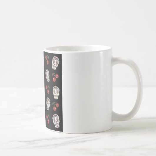 RAB Rockabilly Sugar Skulls Kirschen Kirschen auf  Kaffeetasse (Rechts)