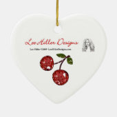 RAB Rockabilly Sugar Skulls Kirschen Kirschen auf Keramik Ornament (Hinten)