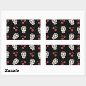 RAB Rockabilly Sugar Skulls Kirschen Kirschen auf  Rechteckiger Aufkleber (Blatt)