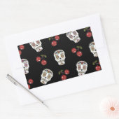 RAB Rockabilly Sugar Skulls Kirschen Kirschen auf  Rechteckiger Aufkleber (Umschlag)