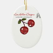 RAB Rockabilly Sugar Skulls Rose auf schwarz Keramik Ornament (Hinten)