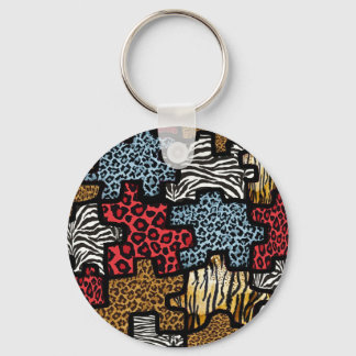 RAB Rockabilly Tierdruck-Puzzle Schlüsselanhänger