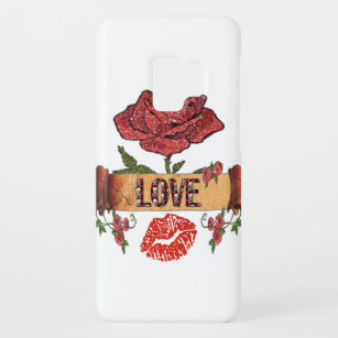 RAB Rockabilly Valentine Roses, Love & Lipstick Case-Mate Samsung Galaxy S9 Hülle