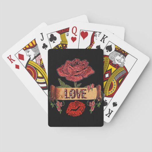 RAB Rockabilly Valentine Roses, Love & Lipstick Spielkarten (Rückseite)