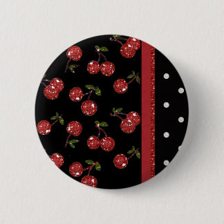 RAB Rockabilly Very Cherry Cherries Black Button