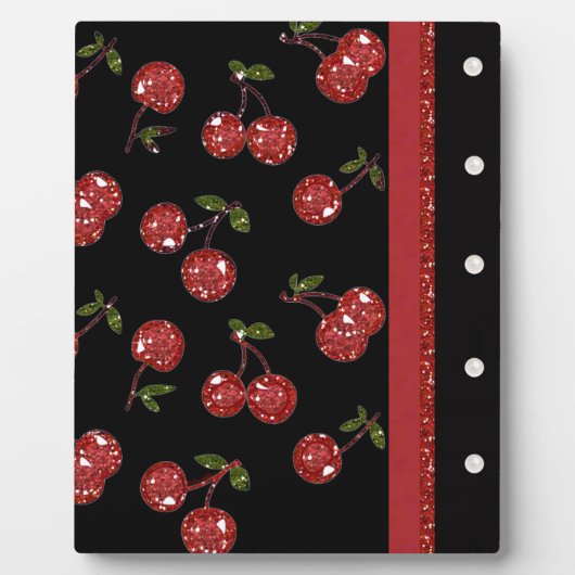 RAB Rockabilly Very Cherry Cherries Black Fotoplatte (Vorderseite)