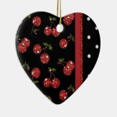 RAB Rockabilly Very Cherry Cherries Black Keramikornament (Rechts)