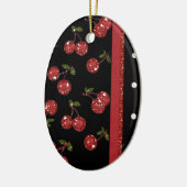 RAB Rockabilly Very Cherry Cherries Black Keramikornament (Links)