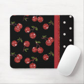 RAB Rockabilly Very Cherry Cherries Black Mousepad (Mit Mouse)