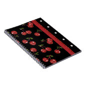 RAB Rockabilly Very Cherry Cherries Black Notizblock (Rechte Seite)